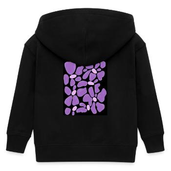 Fleur violette - Veste à capuche enfant bio Stanley/Stella - noir - Dos