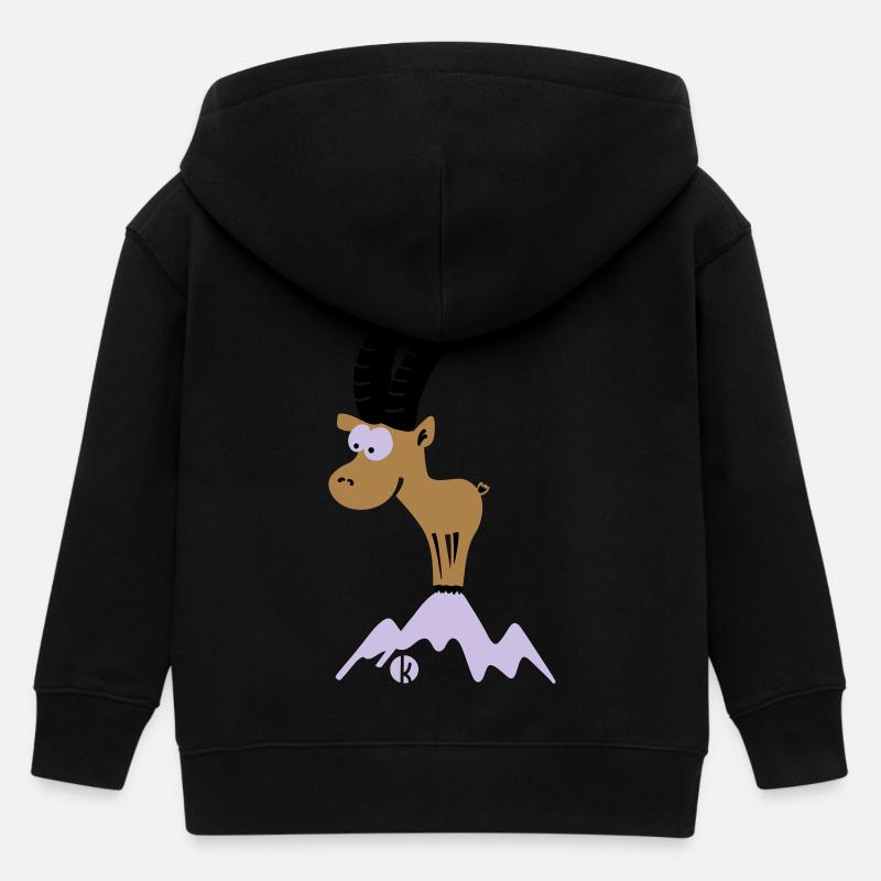Steinbock - Capricorn (c) - Kinder Organic Kapuzenjacke Mini Cultivator von Stanley/Stella - Schwarz