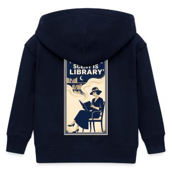 Lieblingsduft Bibliothek | Bücherliebe - Kinder Organic Kapuzenjacke Mini Cultivator von Stanley/Stella - Navy - Hinten