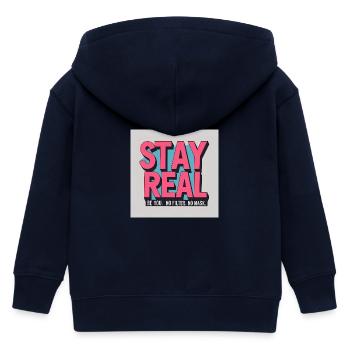 Stay Real - Kinder Organic Kapuzenjacke Mini Cultivator von Stanley/Stella - Navy - Hinten