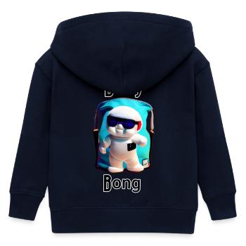 Baby Chill Mascot - Kids Organic Zip-up Hoodie by Stanley/Stella - navy - Back