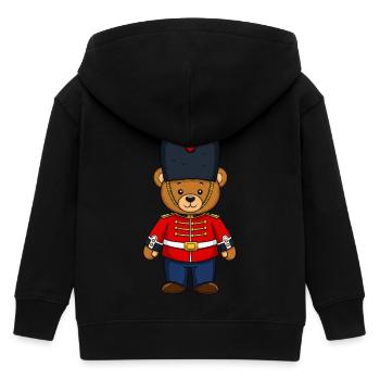 Ours en peluche Garde d’honneur britannique Police - Veste à capuche enfant bio Stanley/Stella - noir - Dos