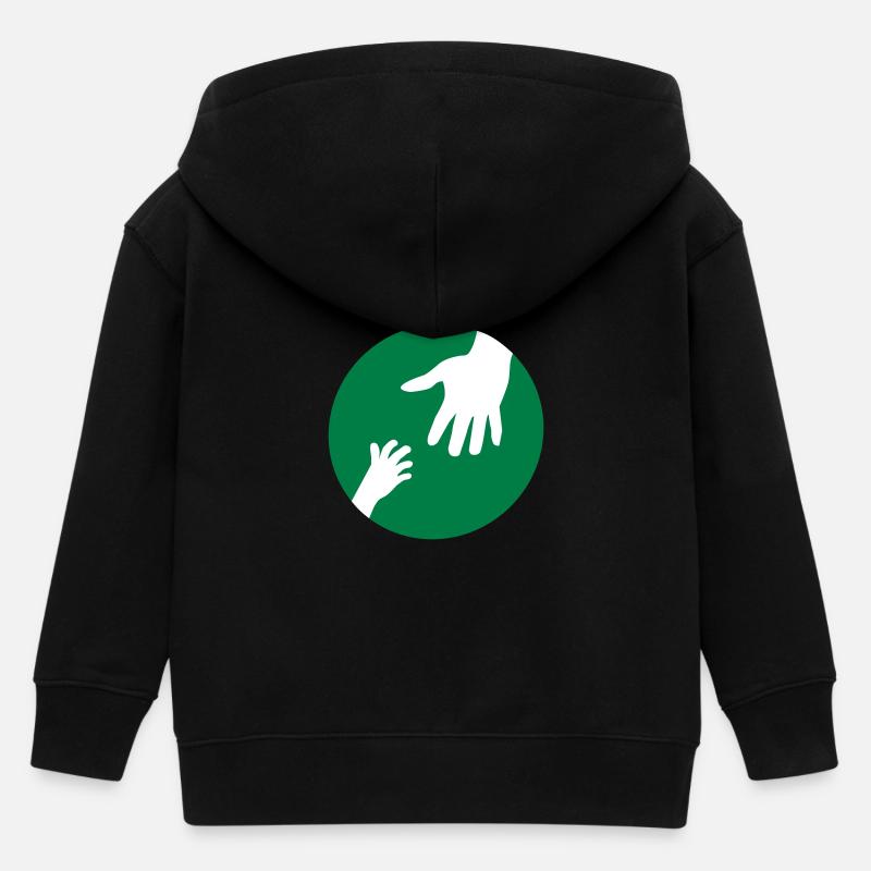 hands - Kinder Organic Kapuzenjacke Mini Cultivator von Stanley/Stella - Schwarz