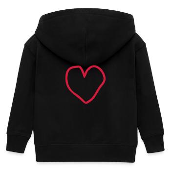 Heart - Kinder Organic Kapuzenjacke Mini Cultivator von Stanley/Stella - Schwarz - Hinten