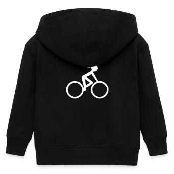Bike Girl - Radfahrerin - Kinder Organic Kapuzenjacke Mini Cultivator von Stanley/Stella - Schwarz - Hinten