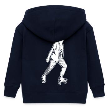 Rollschuhläufer - Kinder Organic Kapuzenjacke Mini Cultivator von Stanley/Stella - Navy - Hinten