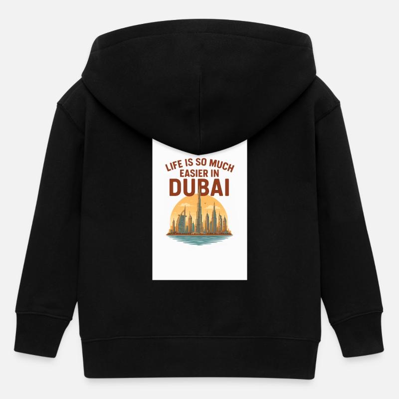 Easy dubai - Kinder Organic Kapuzenjacke Mini Cultivator von Stanley/Stella - Schwarz