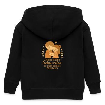 Meine kleine Schwester - Kinder Organic Kapuzenjacke Mini Cultivator von Stanley/Stella - Schwarz - Hinten