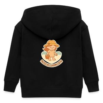 Muschelsammlerin – Sommer Strand Design - Kinder Organic Kapuzenjacke Mini Cultivator von Stanley/Stella - Schwarz - Hinten