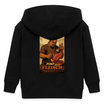 Pimp my Fleisch - Kinder Organic Kapuzenjacke Mini Cultivator von Stanley/Stella - Schwarz - Hinten