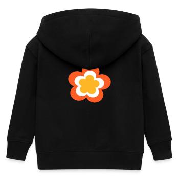 70er Jahre Blume Muster - Kinder Organic Kapuzenjacke Mini Cultivator von Stanley/Stella - Schwarz - Hinten