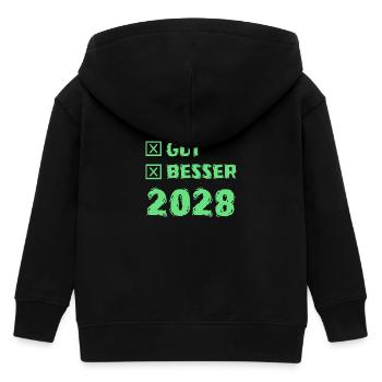 Besser 2028 - Kinder Organic Kapuzenjacke Mini Cultivator von Stanley/Stella - Schwarz - Hinten