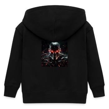 Cyborg mit roten Augen und Krallen - Kinder Organic Kapuzenjacke Mini Cultivator von Stanley/Stella - Schwarz - Hinten