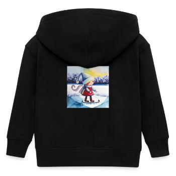Ein bisschen Frost - Kinder Organic Kapuzenjacke Mini Cultivator von Stanley/Stella - Schwarz - Hinten