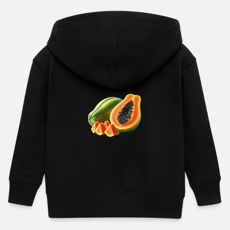 Papaye - Veste à capuche enfant bio Stanley/Stella - noir