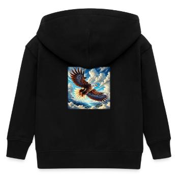 Aigle majestueux - Veste à capuche enfant bio Stanley/Stella - noir - Dos