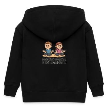 Pedagogically valuable, not wrangling, meditation - Kids Organic Zip-up Hoodie by Stanley/Stella - black - Back