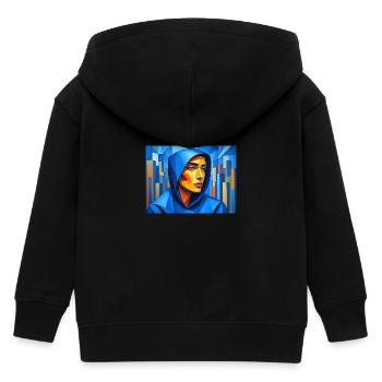 Cubisme du visage - Veste à capuche enfant bio Stanley/Stella - noir - Dos