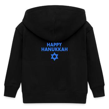HAPPY HANUKKAH - Kinder Organic Kapuzenjacke Mini Cultivator von Stanley/Stella - Schwarz - Hinten