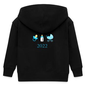 Baby 2022 Geburt Familie - Kinder Organic Kapuzenjacke Mini Cultivator von Stanley/Stella - Schwarz - Hinten