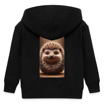 Igel - Kinder Organic Kapuzenjacke Mini Cultivator von Stanley/Stella - Schwarz - Hinten