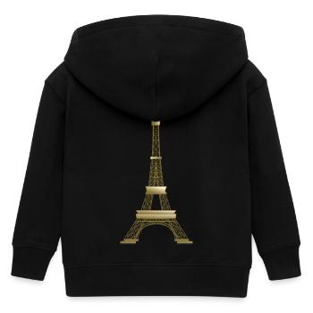 tour Eiffel - Veste à capuche enfant bio Stanley/Stella - noir - Dos