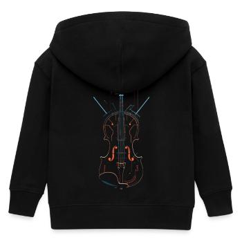 Geige - Kinder Organic Kapuzenjacke Mini Cultivator von Stanley/Stella - Schwarz - Hinten