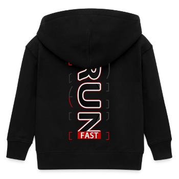 THINK FAST Running sport experience V1 - Kids Organic Zip-up Hoodie by Stanley/Stella - black - Back