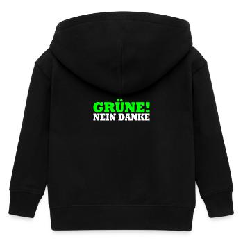 Grüne Nein Danke - Kinder Organic Kapuzenjacke Mini Cultivator von Stanley/Stella - Schwarz - Hinten