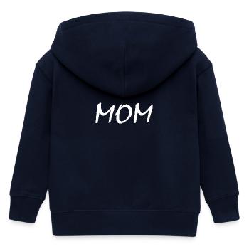 Mom - Kids Organic Zip-up Hoodie by Stanley/Stella - navy - Back