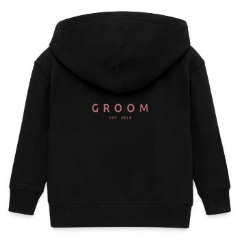 Bräutigam Est. 2023 Verlobungsgeschenk Hochzeit des Bräutigams - Kinder Organic Kapuzenjacke Mini Cultivator von Stanley/Stella - Schwarz - Hinten