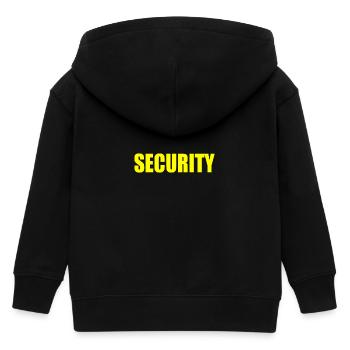 Security - Kids Organic Zip-up Hoodie by Stanley/Stella - black - Back