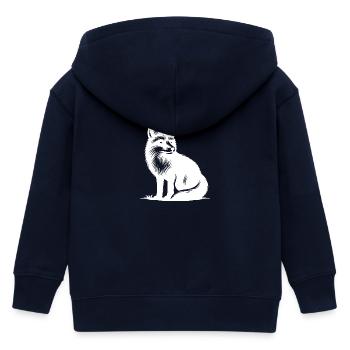 Niedlicher schlauer Fuchs - Kinder Organic Kapuzenjacke Mini Cultivator von Stanley/Stella - Navy - Hinten