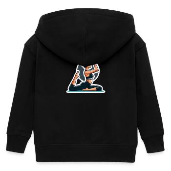 Yoga Frau Sticker - Kinder Organic Kapuzenjacke Mini Cultivator von Stanley/Stella - Schwarz - Hinten