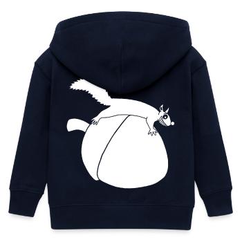 Das Eichhörnchen gegen die Eichel (weiß) - Kinder Organic Kapuzenjacke Mini Cultivator von Stanley/Stella - Navy - Hinten