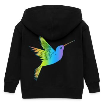 Oiseau arc-en-ciel - Veste à capuche enfant bio Stanley/Stella - noir - Dos
