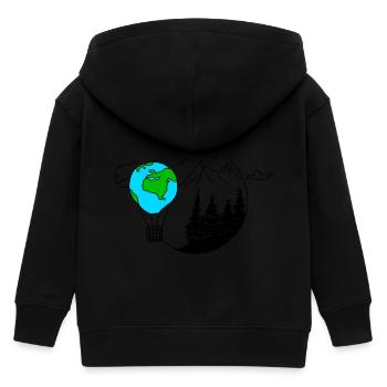 Monts Globe - Veste à capuche enfant bio Stanley/Stella - noir - Dos