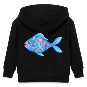 Les poissons gras - Veste à capuche enfant bio Stanley/Stella - noir - Dos