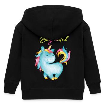 Unicorn Beyoutiful - Kinder Organic Kapuzenjacke Mini Cultivator von Stanley/Stella - Schwarz - Hinten