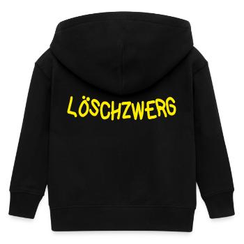 Feuerwehr - Löschzwerg - Kinder Organic Kapuzenjacke Mini Cultivator von Stanley/Stella - Schwarz - Hinten