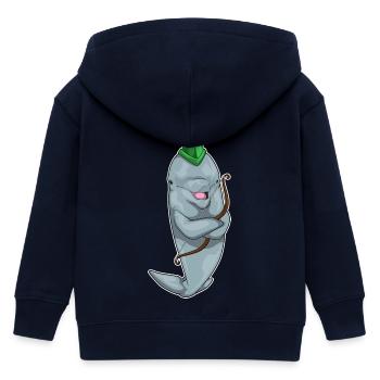 Arc de dauphin - Veste à capuche enfant bio Stanley/Stella - marine - Dos
