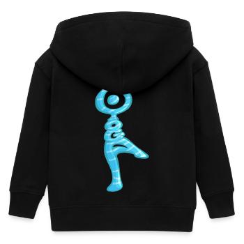Yoga, gezogenes Wort - Kinder Organic Kapuzenjacke Mini Cultivator von Stanley/Stella - Schwarz - Hinten