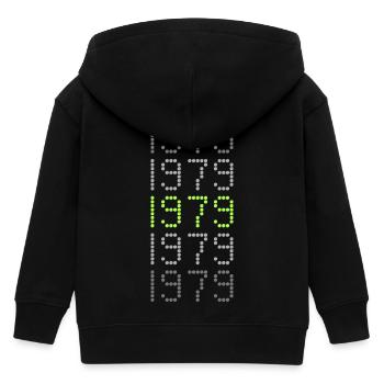 1979 - Kids Organic Zip-up Hoodie by Stanley/Stella - black - Back