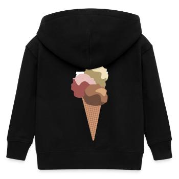 Auf die Sommerzeit Eiswaffel - Kinder Organic Kapuzenjacke Mini Cultivator von Stanley/Stella - Schwarz - Hinten