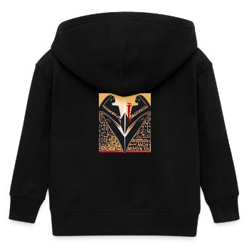 L’art du contact visuel - Veste à capuche enfant bio Stanley/Stella - noir - Dos