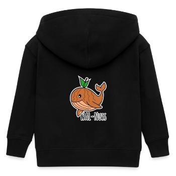 Wal-Nuss - Wal trifft Nuss - Kinder Organic Kapuzenjacke Mini Cultivator von Stanley/Stella - Schwarz - Hinten