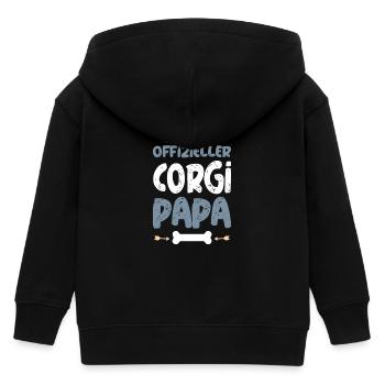 Offizieller Corgi Papa T-Shirt - Kinder Organic Kapuzenjacke Mini Cultivator von Stanley/Stella - Schwarz - Hinten