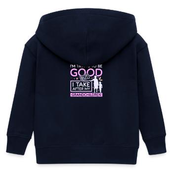 Grand-mère prendre après petit-enfant - Veste à capuche enfant bio Stanley/Stella - marine - Dos