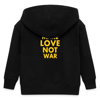 Make love not war - Kinder Organic Kapuzenjacke Mini Cultivator von Stanley/Stella - Schwarz - Hinten