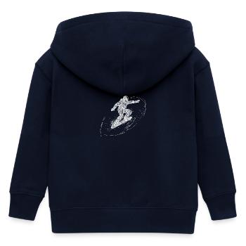 Richtung Tal Snowboarding Krasser Snowboard Style - Kinder Organic Kapuzenjacke Mini Cultivator von Stanley/Stella - Navy - Hinten